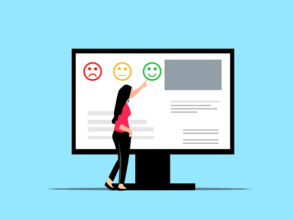 Person taking online surveys for money.