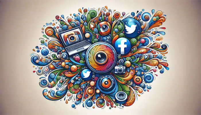 Illustration of social media icons