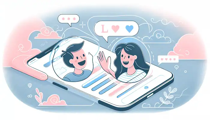 Illustration of a friendly chat on Phrendly