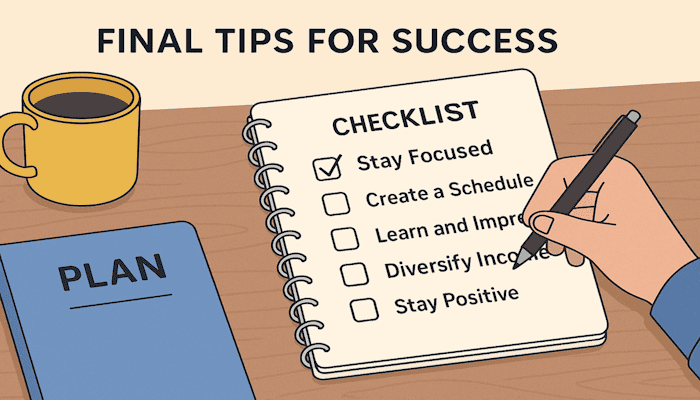 Final tips for success at making $1000 extra a month