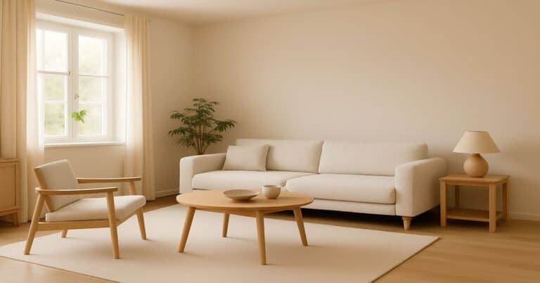 Minimalist Living Room Bathed In Soft Natural Light