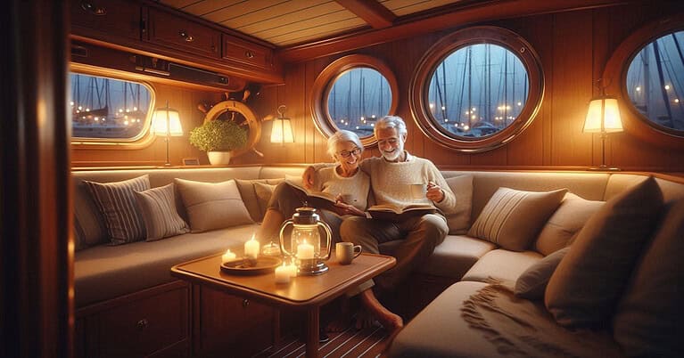 Retirees are enjoying boat life.
