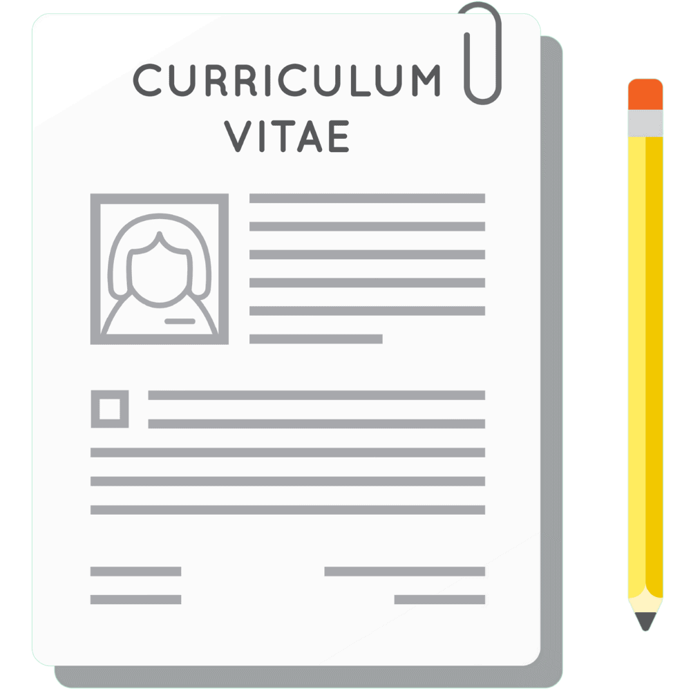A completed Curriculum Vitae ready to send for a job application