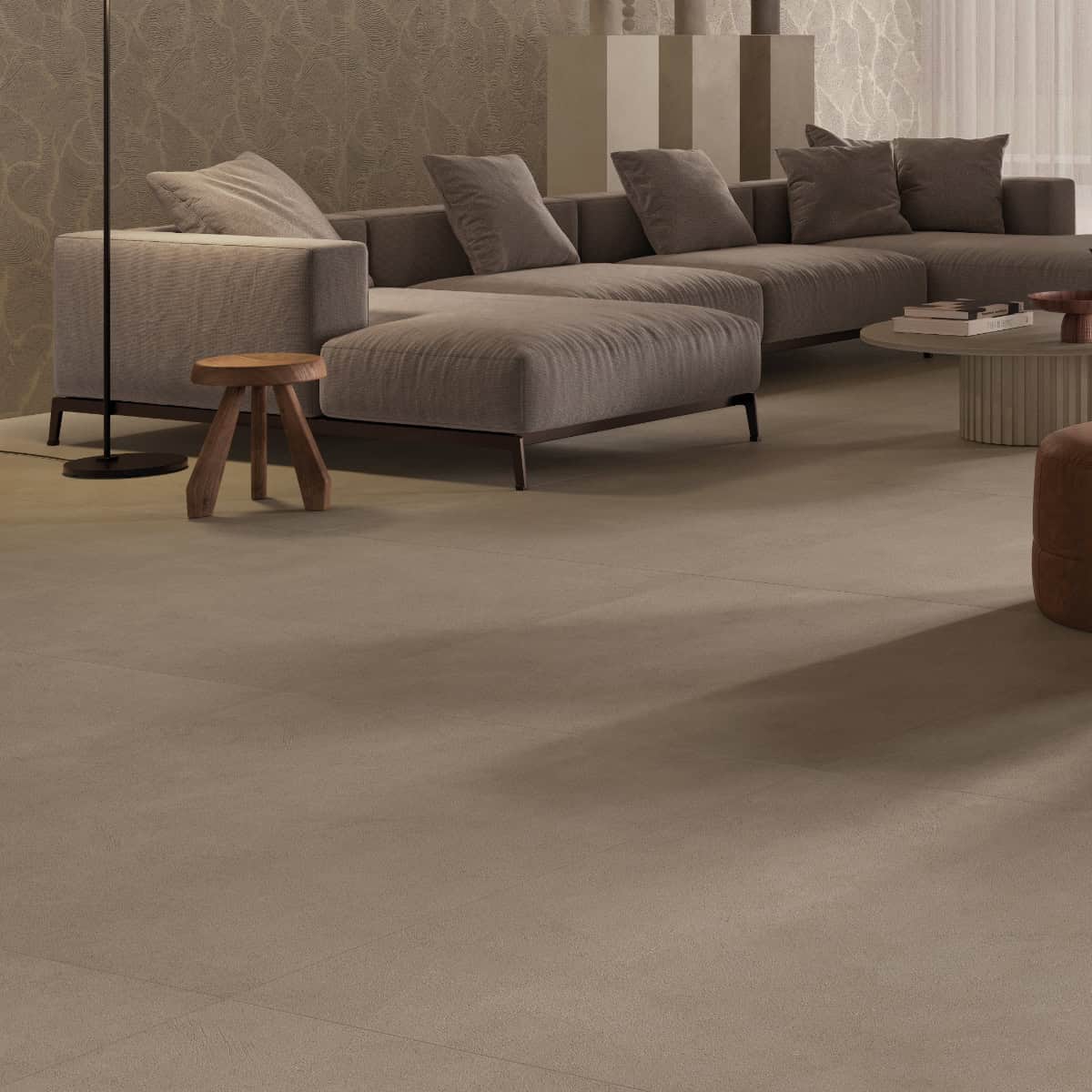 braune betonoptik fliese