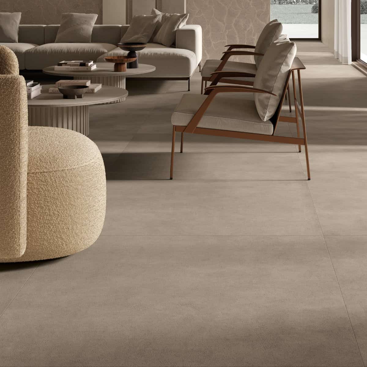 sandfarbene Fliese Beton