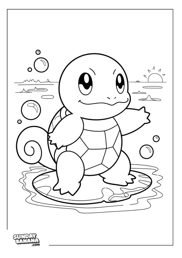Cute-Pokemon-Squirtle-Coloring-Page