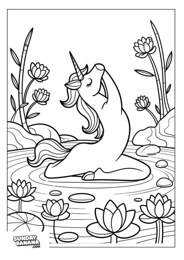 34-unicorn-doing-yoga-pose-in-zen-garden-unicorns-coloring-page 34-unicorn-doing-yoga-pose-in-zen-garden-unicorns-coloring-page
