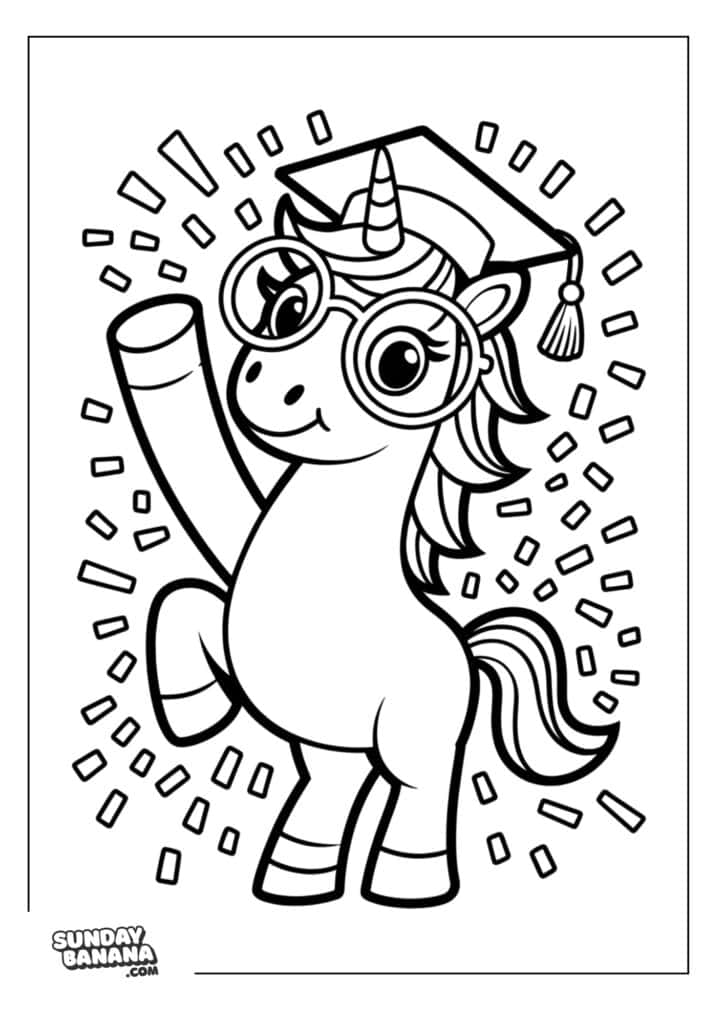 36-unicorn-graduate-with-confetti-unicorns-coloring-page 36-unicorn-graduate-with-confetti-unicorns-coloring-page