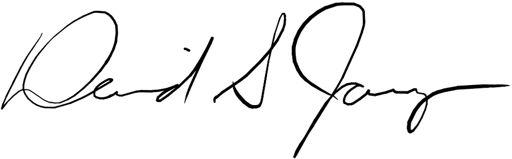 Signature of David Janzen, Tabor College president
