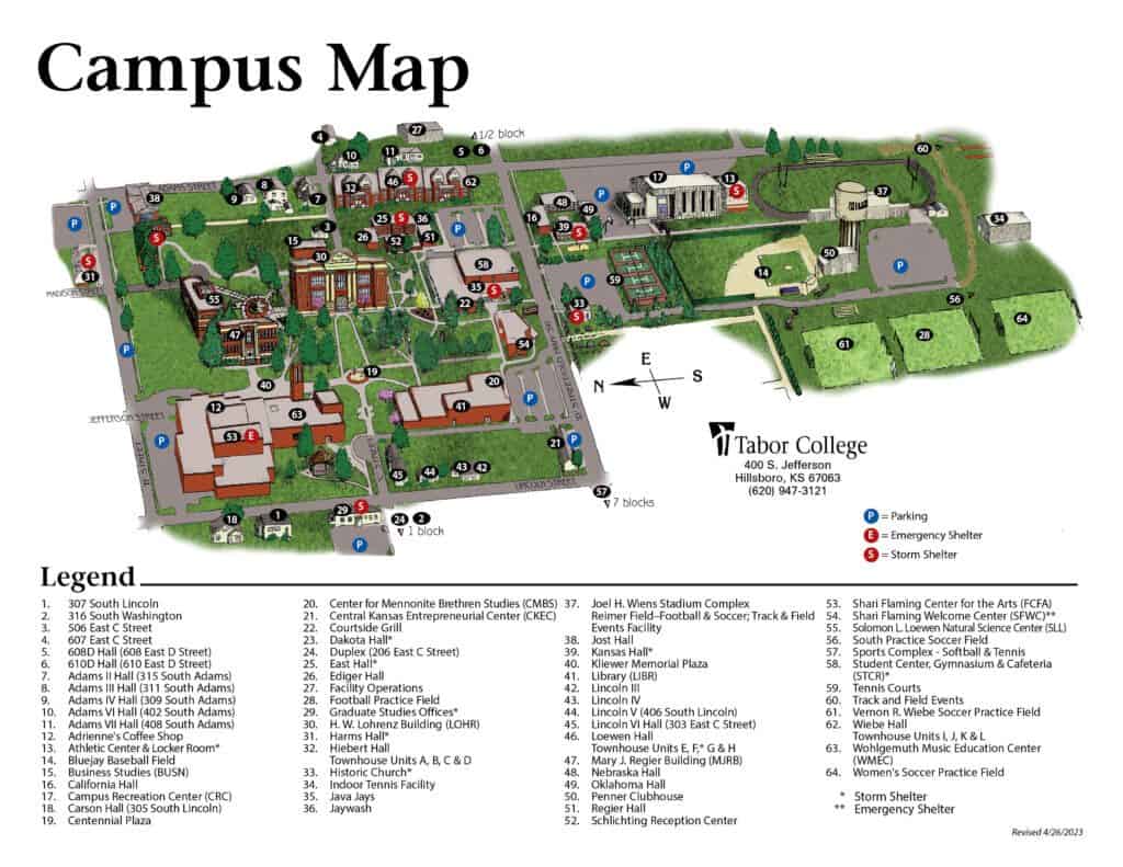 Tabor Campus Map
