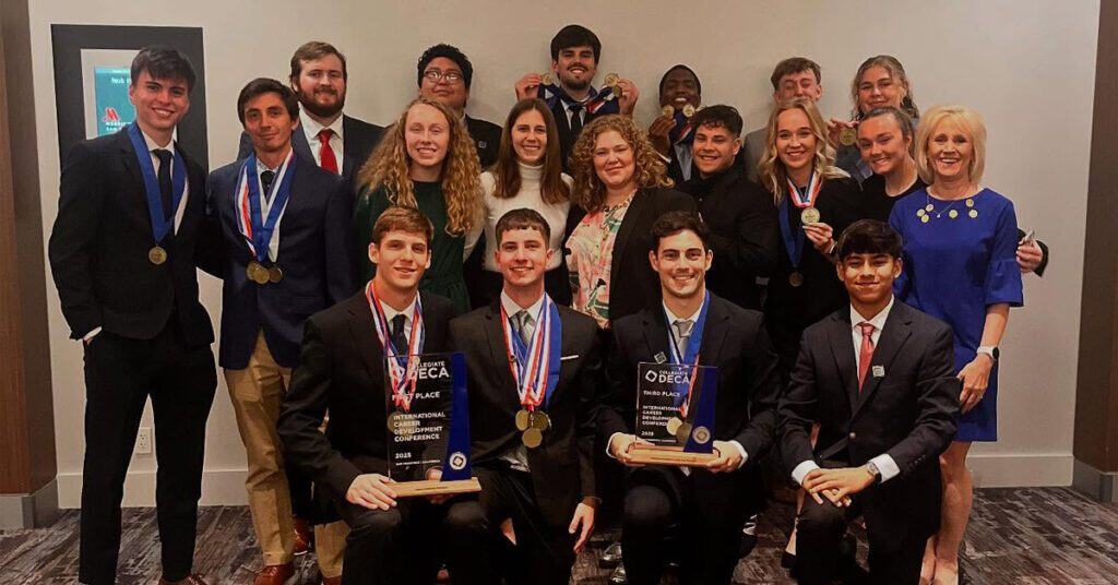 Tabor DECA students at national competition
