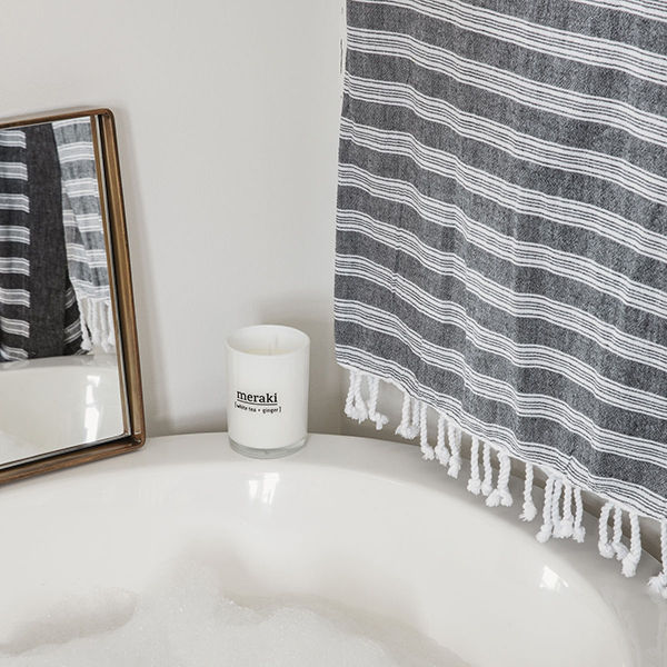 Meraki - Hammam Towel Black - hammam handdoek, 1 stuk - Afbeelding 4