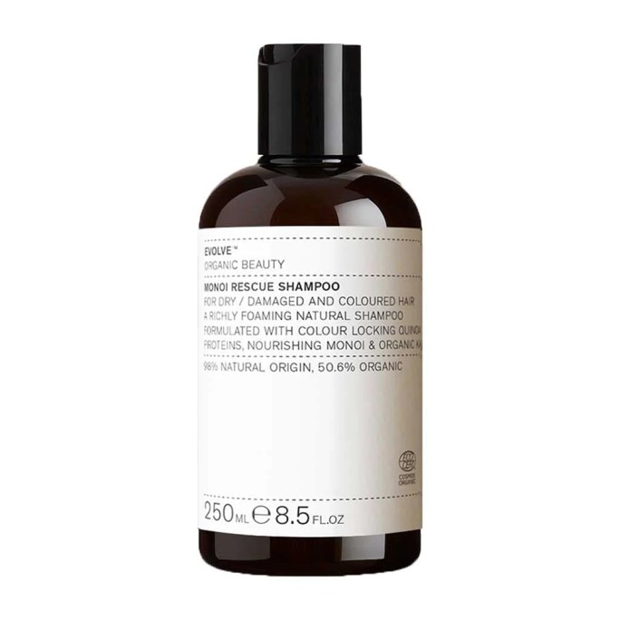 evolve monoi rescue shampoo vegan shampoo voor droog en beschadigd haar