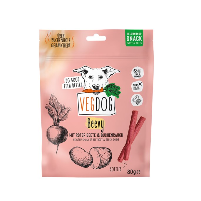 vegdog beevy vegan hondensnacks 80gr