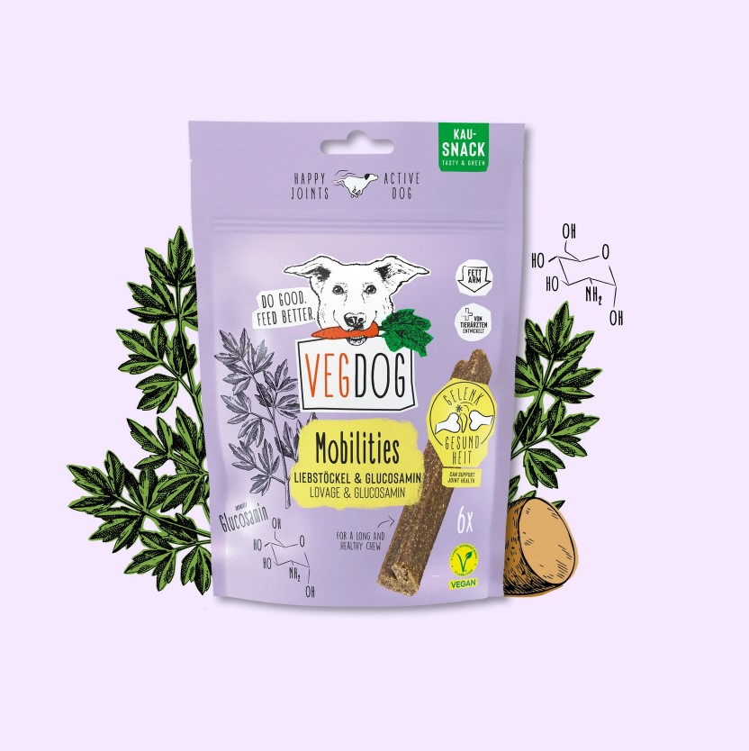 vegdog mobilities vegan kauwstaafjes voor de gewrichten 6 stuks