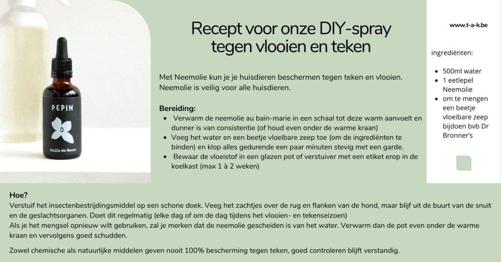 neemolie vlooien en teken