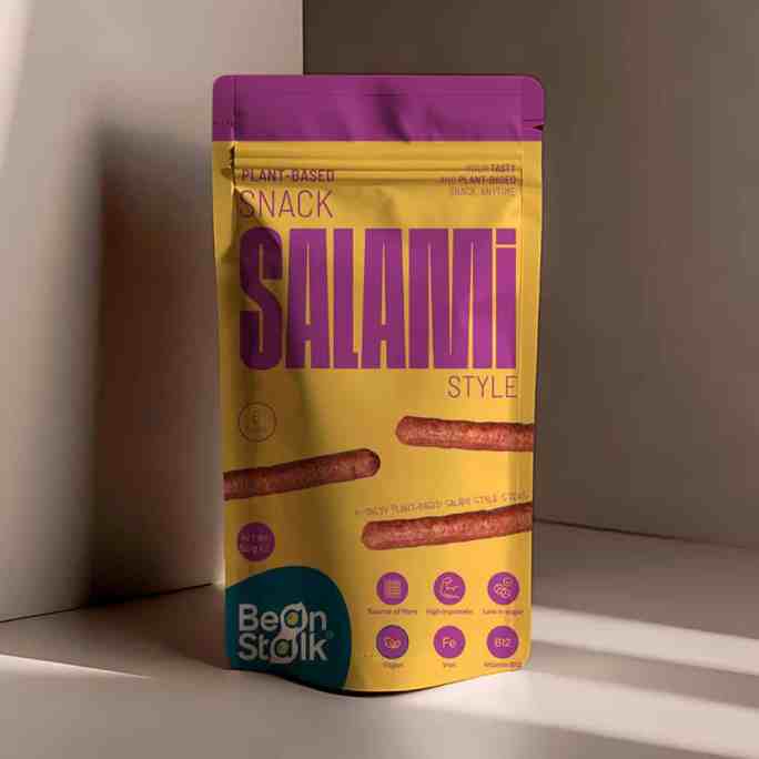 Beanstalk Salami Style vegan worstjes 5 stuks 50gr