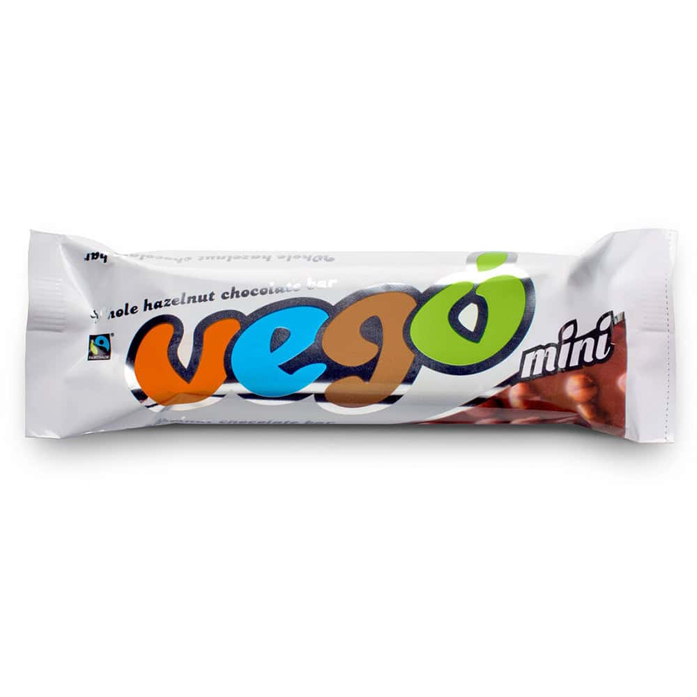 Vego Mini vegan chocoladereep met hazelnoten 65gr