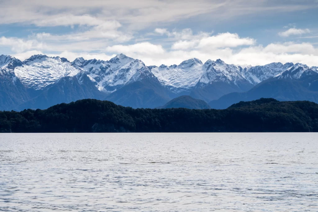 View of mountains from Manapouri