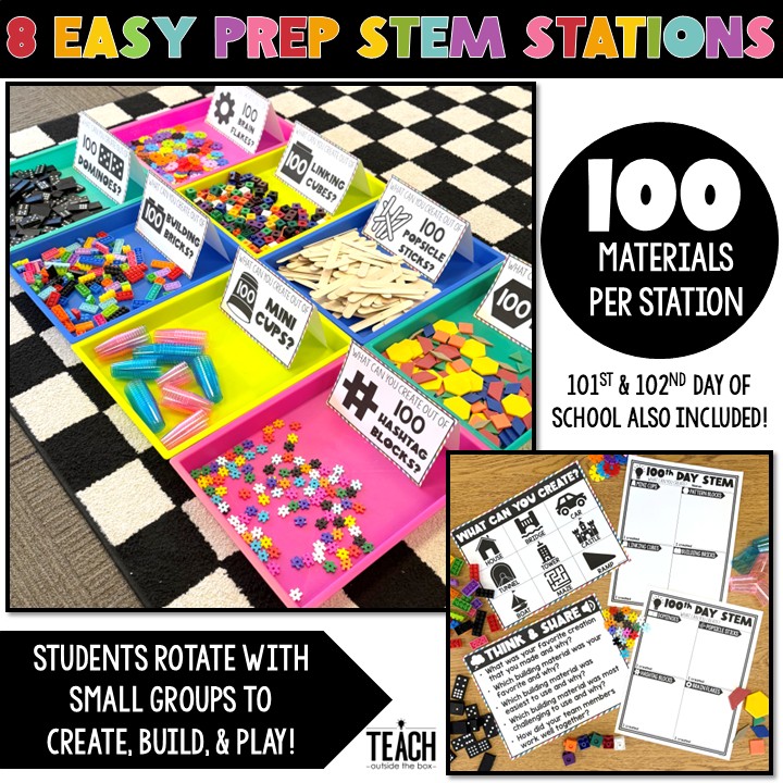 100th Day of School STEM Stations