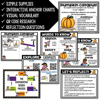 Pumpkin Catapult STEM Challenge Halloween STEM Activity, Fall Party Game Station - Image 2