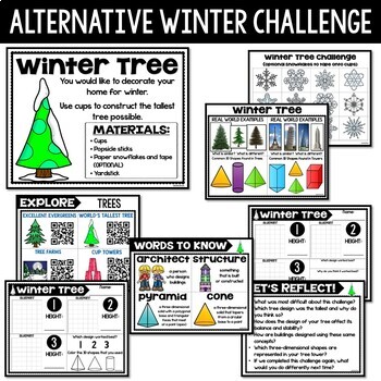 Tallest Tree STEM Challenge - Christmas & Winter STEM Activity Winter Party Game - Image 4