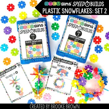 STEM Bins® Brain Flakes® Plastic Snowflakes Speed Builds: STEM Activities SET 2