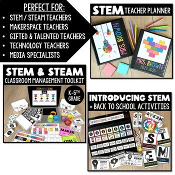 STEM Activities BUNDLE, Back to School, Classroom Management, Teacher Planner - Image 2
