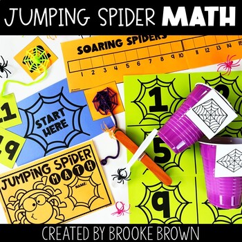 Jumping Spider Math Stations - Halloween Math Activities, Fall Party, Games