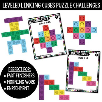Linking Cubes Snap Cubes STEM Bins® Speed Builds STEM Activities - Puzzle Cards - Image 2