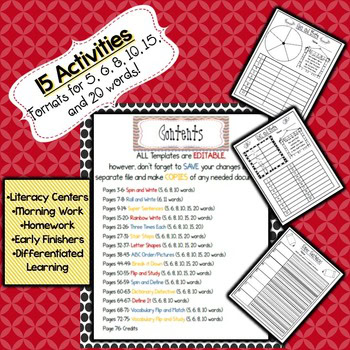 Editable Word Work - Image 2
