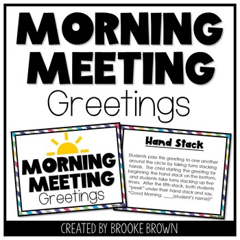 Morning Meeting Greetings - Community Building - Back to School Greeting Cards