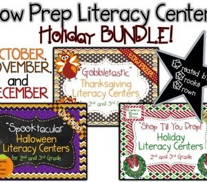Low Prep Holiday Literacy Centers BUNDLE