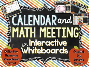 Interactive Calendars & Math Meetings for PowerPoint {Entire Year Bundle!}