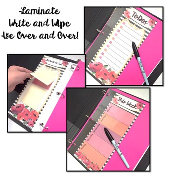 Teacher Binder Dashboards {Watercolor Stripes} - Image 2
