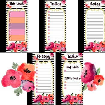 Teacher Binder Dashboards {Watercolor Stripes} - Image 4