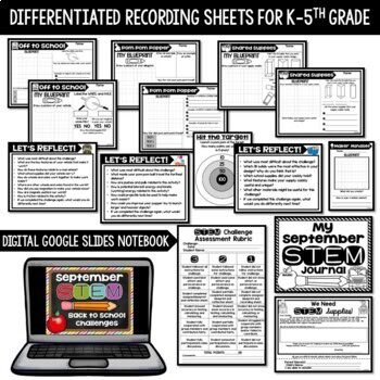 Back to School STEM Challenges & Activities (August & September) - BUNDLE - Image 4