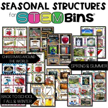 STEM Bins® Seasonal Task Cards - STEM Activities: Fall, Winter, Spring, Summer - Image 2