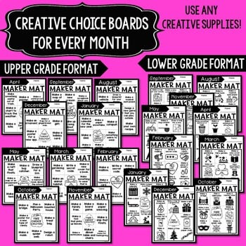 Maker Mats (Choice Boards for Enrichment & Makerspaces) - Printable + Digital – preview 1