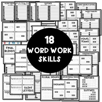 Word Work Construction {Cubes Edition} - Literacy Centers - Image 3