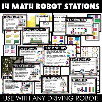 MATH Robot Stations & Activities: Sphero, Dash, Bee-Bot Math Centers, Robotics – preview 3
