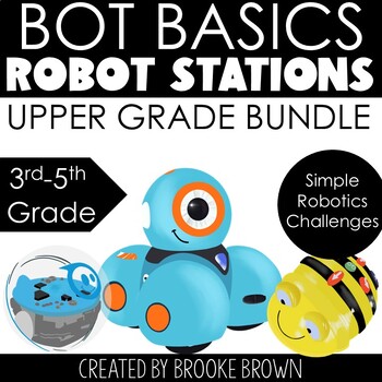 Upper Grades Robot Stations & Activities BUNDLE - Robotics, Sphero, Dash