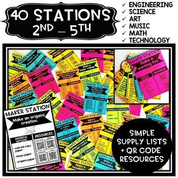 Maker Stations for Makerspaces BUNDLE {K-5th} - STEM Stations, STEM Lab Centers - Image 2