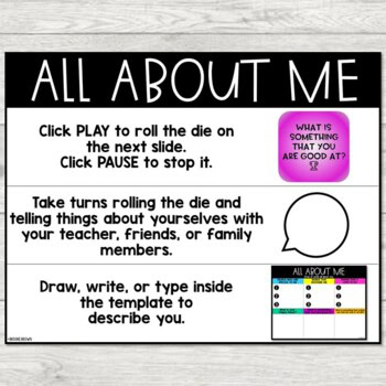 Back to School Digital Dice - Getting to Know You, All About Me Activities - Image 4