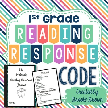 Reading Response Journal "Code" for First Grade