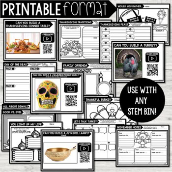 STEM Bins® Build & Write (NOVEMBER) - Thanksgiving STEM Activities - Image 4