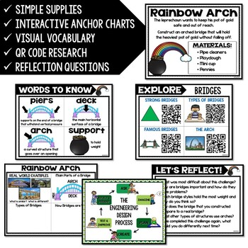 Rainbow Bridge STEM Activity, St. Patrick's Day STEM Challenge Arch Bridge March – preview 1