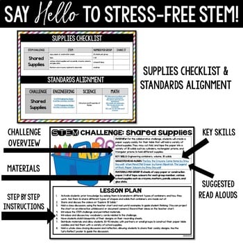 Shared Supplies (Supply Caddy) STEM Challenge - Back to School STEM Activity - Image 4