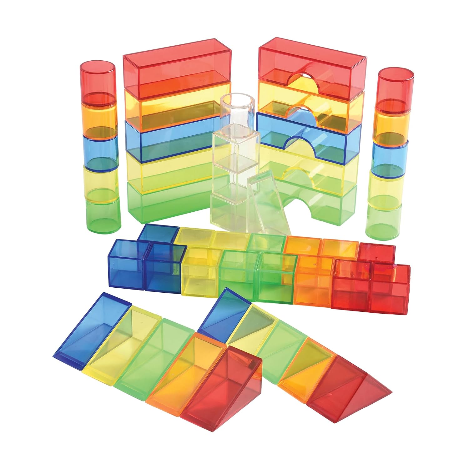 Constructive Playthings Translucent Color Building Blocks