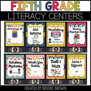 Fifth Grade Literacy Centers Made EASY! cover